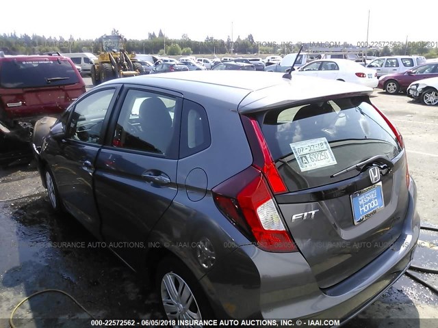 3HGGK5H48JM736410 - 2018 HONDA FIT LX GRAY photo 3