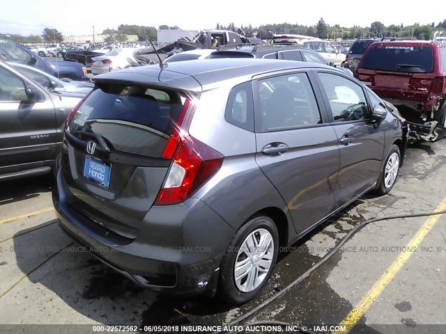 3HGGK5H48JM736410 - 2018 HONDA FIT LX GRAY photo 4