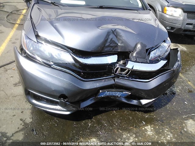 3HGGK5H48JM736410 - 2018 HONDA FIT LX GRAY photo 6