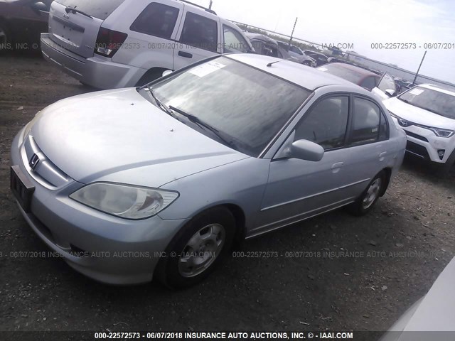 JHMES96674S019346 - 2004 HONDA CIVIC HYBRID SILVER photo 2