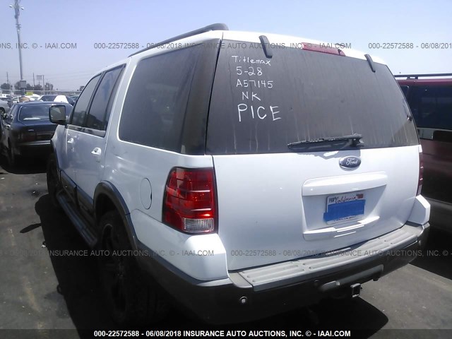 1FMPU15516LA57145 - 2006 FORD EXPEDITION XLT WHITE photo 3