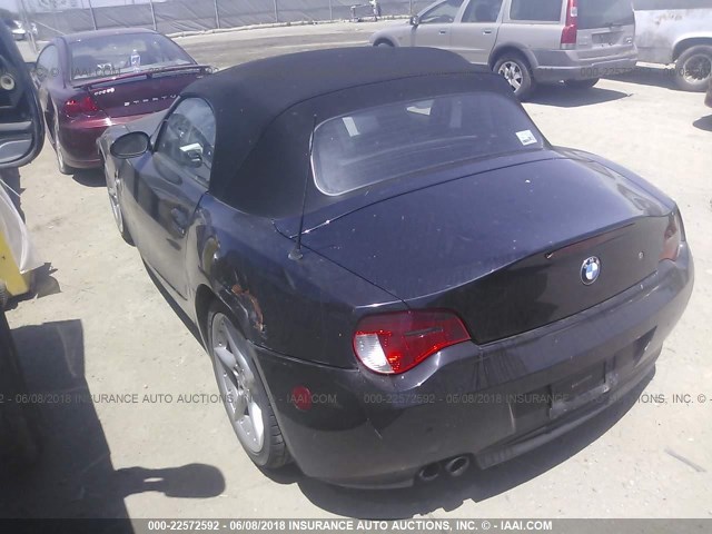 4USBU535X8LW93522 - 2008 BMW Z4 3.0SI BLACK photo 3