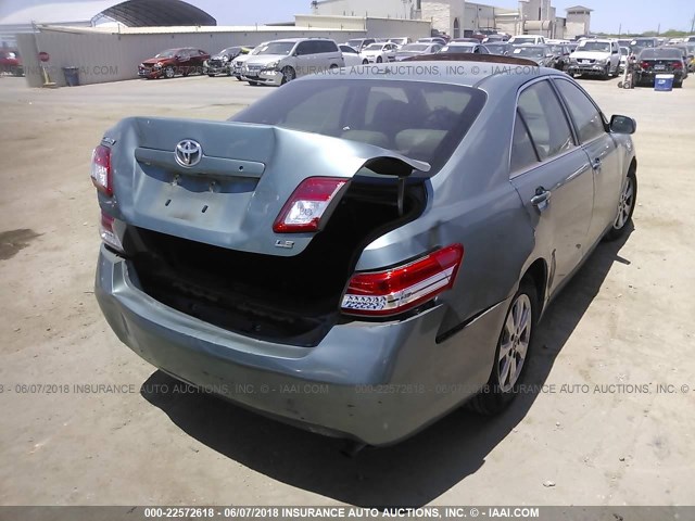 4T1BF3EK3BU627317 - 2011 TOYOTA CAMRY SE/LE/XLE GREEN photo 4