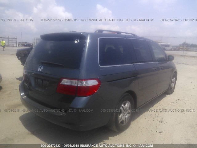 5FNRL38726B438725 - 2006 HONDA ODYSSEY EXL GRAY photo 4