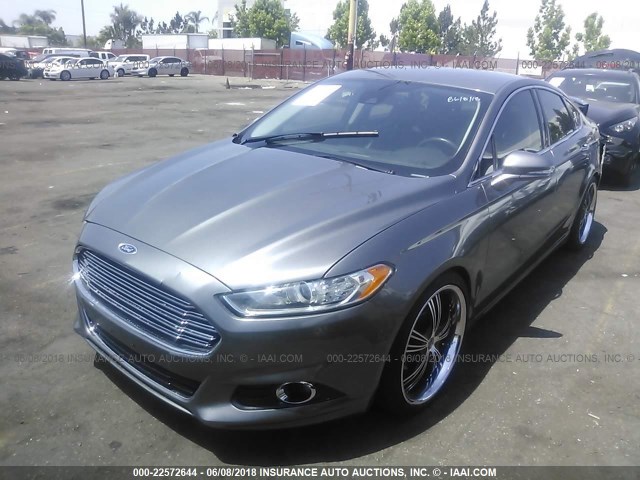 3FA6P0K96DR254499 - 2013 FORD FUSION TITANIUM GRAY photo 2