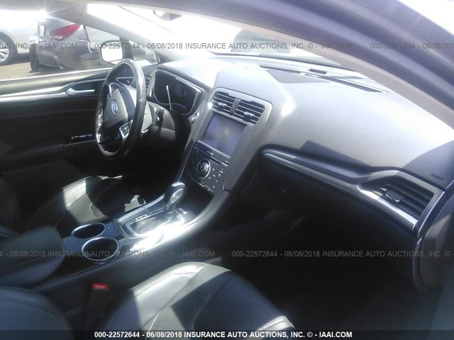 3FA6P0K96DR254499 - 2013 FORD FUSION TITANIUM GRAY photo 5