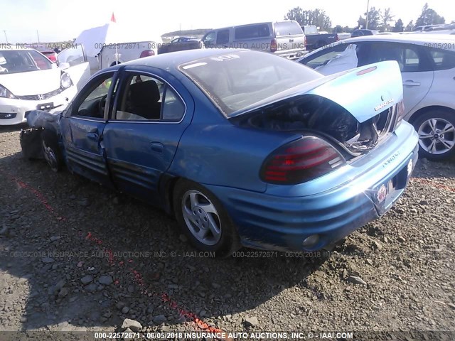 1G2NF52TXYM808292 - 2000 PONTIAC GRAND AM SE1 BLUE photo 3