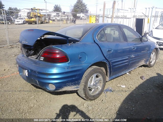 1G2NF52TXYM808292 - 2000 PONTIAC GRAND AM SE1 BLUE photo 4