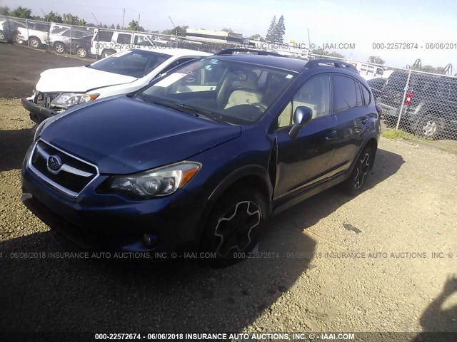 JF2GPACC6DH835342 - 2013 SUBARU XV CROSSTREK 2.0 PREMIUM BLUE photo 2