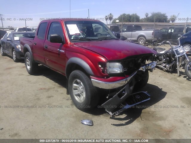 5TEGN92N73Z158403 - 2003 TOYOTA TACOMA DOUBLE CAB PRERUNNER MAROON photo 1