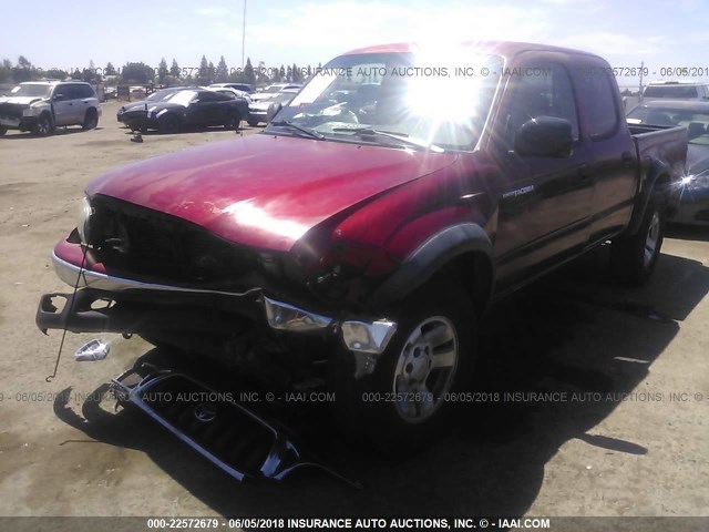 5TEGN92N73Z158403 - 2003 TOYOTA TACOMA DOUBLE CAB PRERUNNER MAROON photo 2