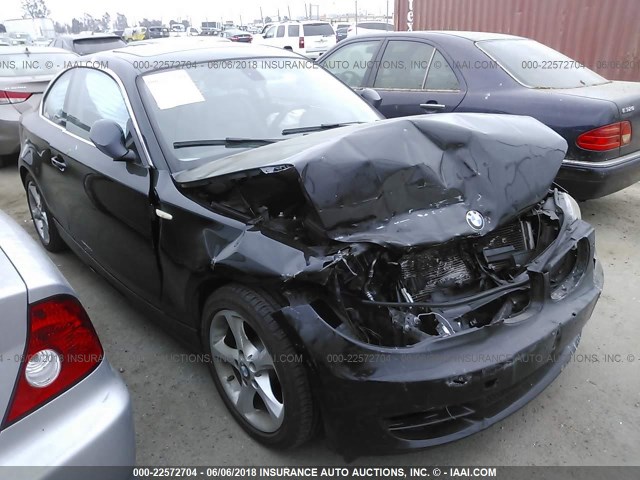 WBAUP9C56BVL90596 - 2011 BMW 128 I BLACK photo 1