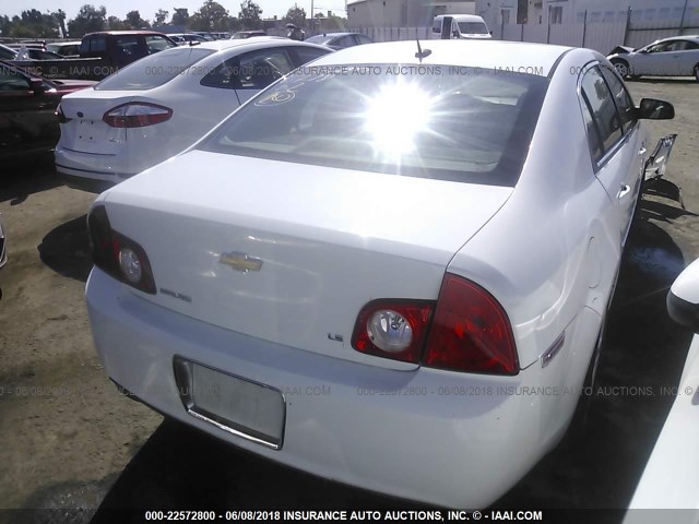1G1ZG57B69F183852 - 2009 CHEVROLET MALIBU LS 白色 照片 4