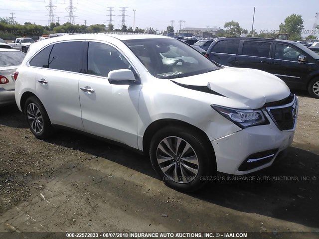 5FRYD3H44FB010572 - 2015 ACURA MDX TECHNOLOGY WHITE photo 1