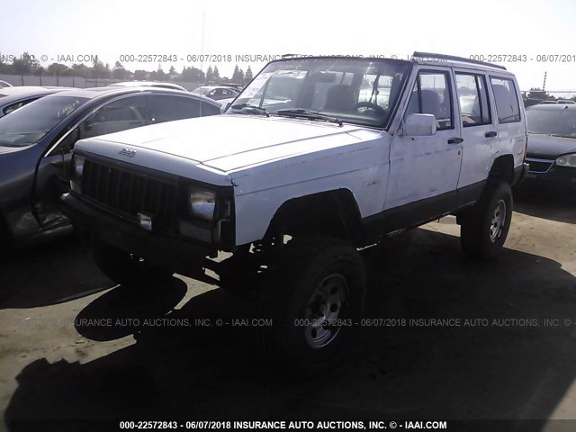 1J4FJ68S1SL510319 - 1995 JEEP CHEROKEE SPORT WHITE photo 2