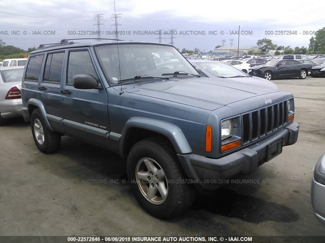 1J4FF68S8XL550180 - 1999 JEEP CHEROKEE SPORT/CLASSIC Jasnoniebieski zdjęcie 1