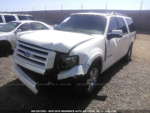 1FMFK20568LA22327 - 2008 FORD EXPEDITION EL LIMITED WHITE photo 2