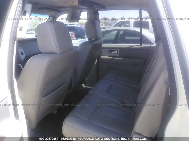 1FMFK20568LA22327 - 2008 FORD EXPEDITION EL LIMITED WHITE photo 8