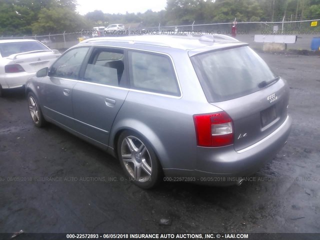 WAUVT68E54A131776 - 2004 AUDI A4 3.0 AVANT QUATTRO SILVER photo 3