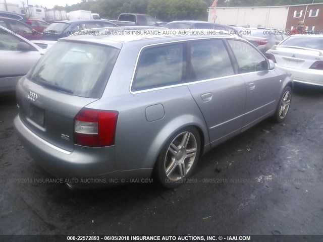 WAUVT68E54A131776 - 2004 AUDI A4 3.0 AVANT QUATTRO SILVER photo 4