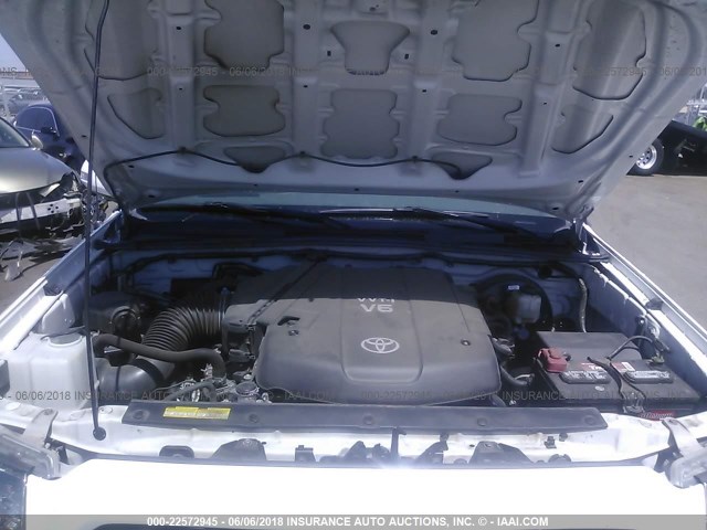 5TFJU4GN4EX063456 - 2014 TOYOTA TACOMA DOUBLE CAB PRERUNNER WHITE photo 10