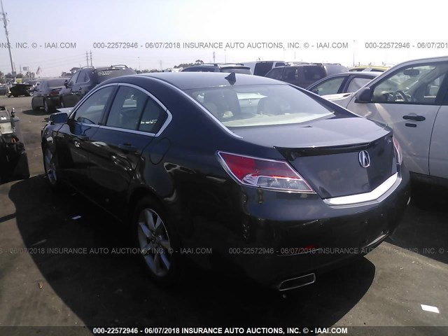 19UUA8F51DA008898 - 2013 ACURA TL TECH Մոխրագույն լուսանկար 3