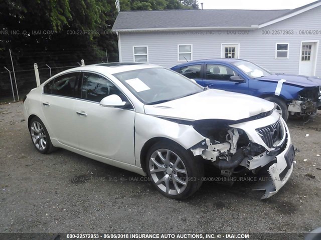 2G4GV5GV9D9231291 - 2013 BUICK REGAL GS WHITE photo 1