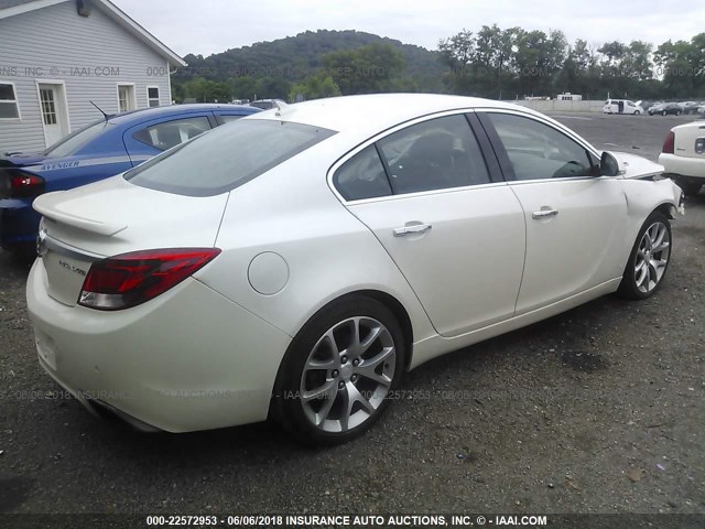 2G4GV5GV9D9231291 - 2013 BUICK REGAL GS WHITE photo 4