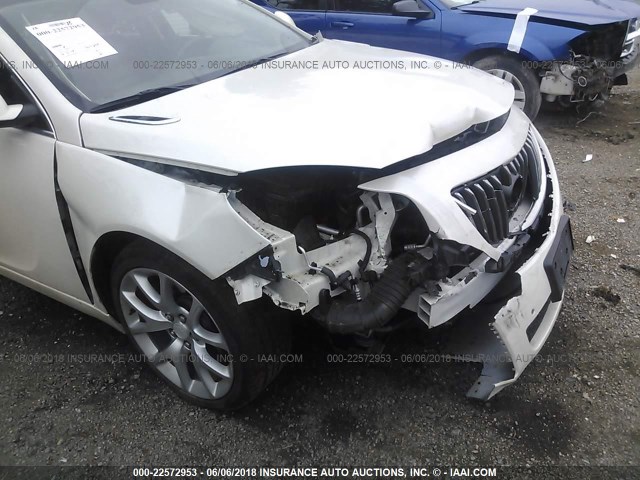 2G4GV5GV9D9231291 - 2013 BUICK REGAL GS WHITE photo 6