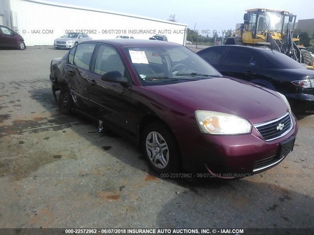 1G1ZS57F37F282823 - 2007 CHEVROLET MALIBU LS MAROON photo 1