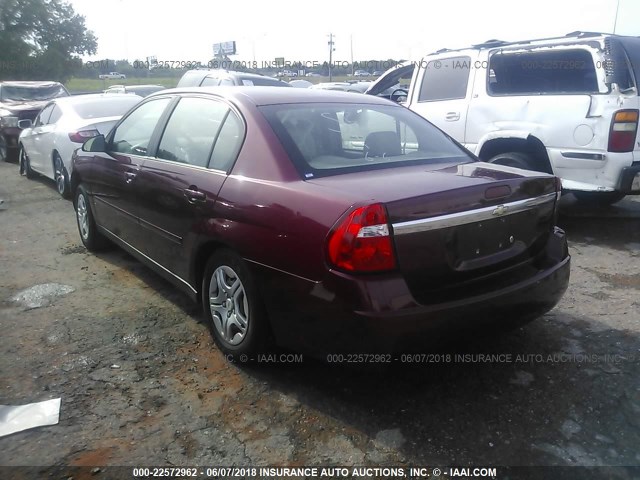 1G1ZS57F37F282823 - 2007 CHEVROLET MALIBU LS MAROON photo 3