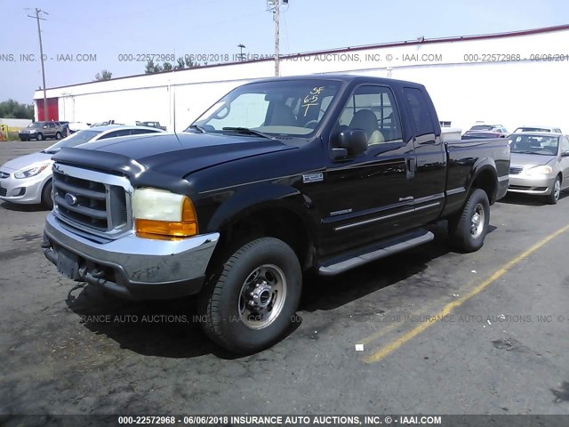 1FTNX21F7YEB70080 - 2000 FORD F250 SUPER DUTY BLACK photo 2