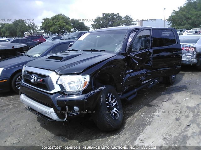 5TFJU4GN9EX051349 - 2014 TOYOTA TACOMA DOUBLE CAB PRERUNNER BLACK photo 2