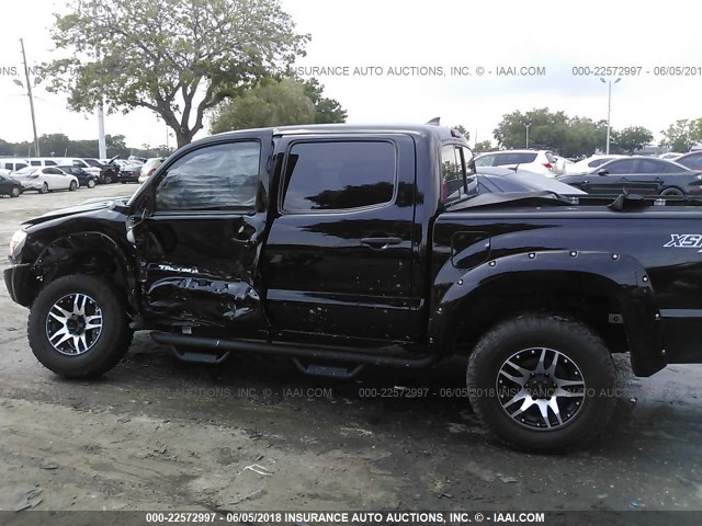 5TFJU4GN9EX051349 - 2014 TOYOTA TACOMA DOUBLE CAB PRERUNNER BLACK photo 6