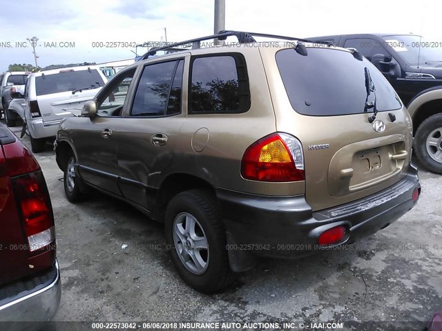 KM8SC13DX2U249563 - 2002 HYUNDAI SANTA FE GLS/LX GOLD photo 3