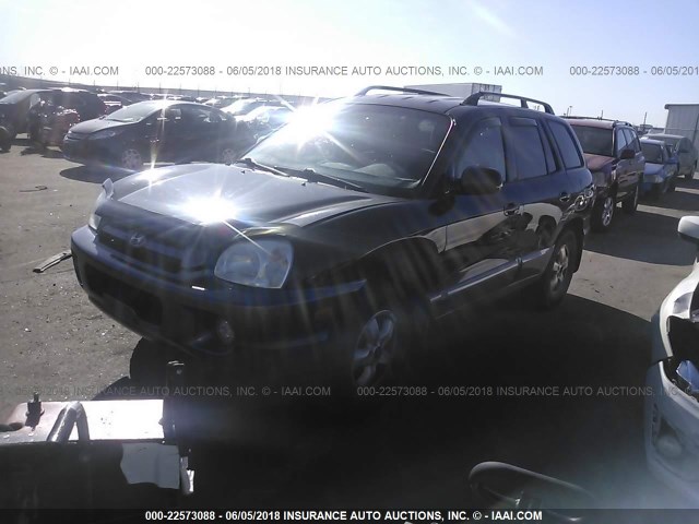 KM8SC73E25U987941 - 2005 HYUNDAI SANTA FE GLS/LX BLACK photo 2