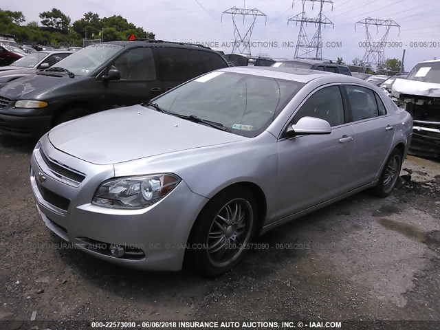 1G1ZE5E70BF121793 - 2011 CHEVROLET MALIBU LTZ SILVER photo 2