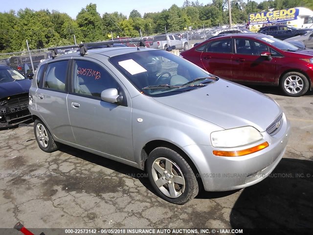 KL1TD62645B400233 - 2005 CHEVROLET AVEO LS SILVER photo 1