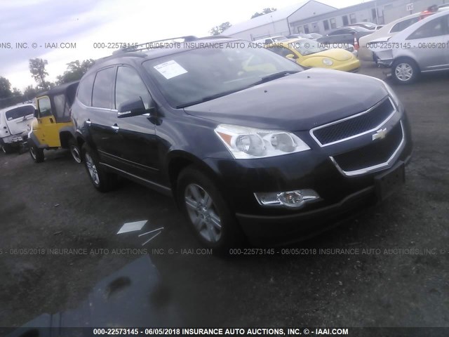 1GNKRGED3BJ175544 - 2011 CHEVROLET TRAVERSE LT BLACK photo 1