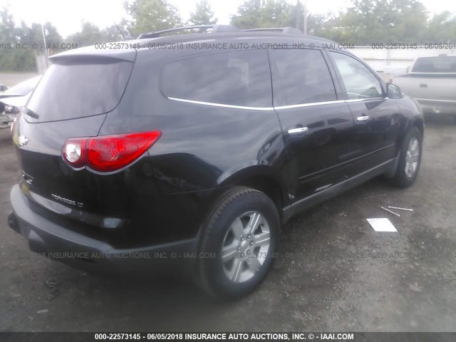 1GNKRGED3BJ175544 - 2011 CHEVROLET TRAVERSE LT BLACK photo 4