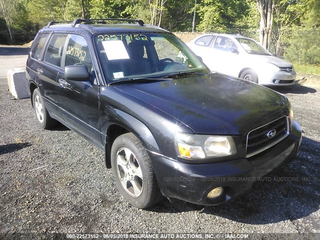 JF1SG656X3H734774 - 2003 SUBARU FORESTER 2.5XS შავი ფოტო 1