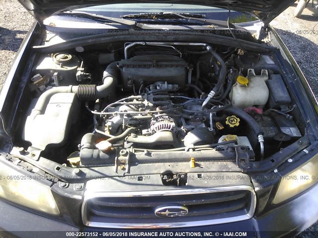 JF1SG656X3H734774 - 2003 SUBARU FORESTER 2.5XS შავი ფოტო 10