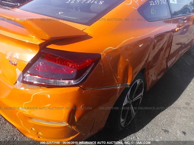 2HGFG4A52EH700985 - 2014 HONDA CIVIC SI ORANGE photo 6