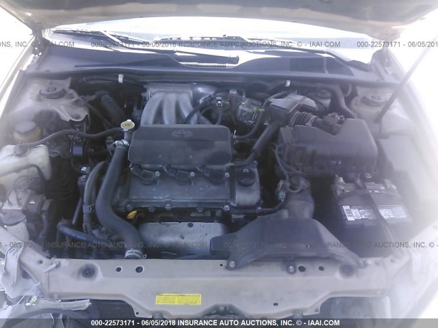 4T1BF30K82U033278 - 2002 TOYOTA CAMRY LE/XLE/SE ოქროსფერი ფოტო 10