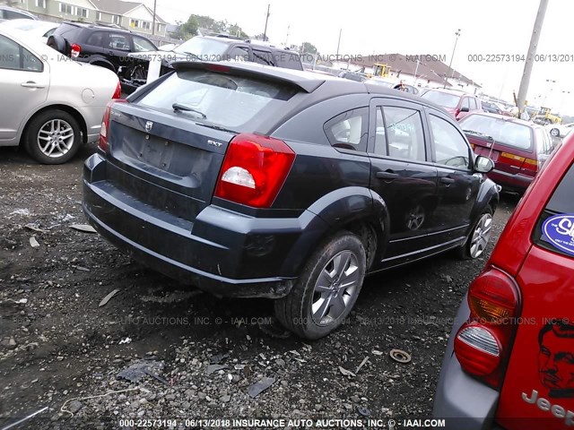 1B3HB48B67D202548 - 2007 DODGE CALIBER SXT GRAY photo 4