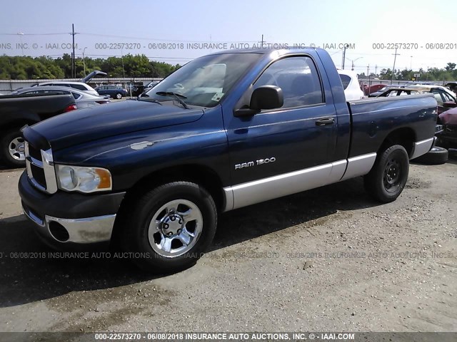 1D7HA16K23J661483 - 2003 DODGE RAM 1500 ST BLUE photo 2