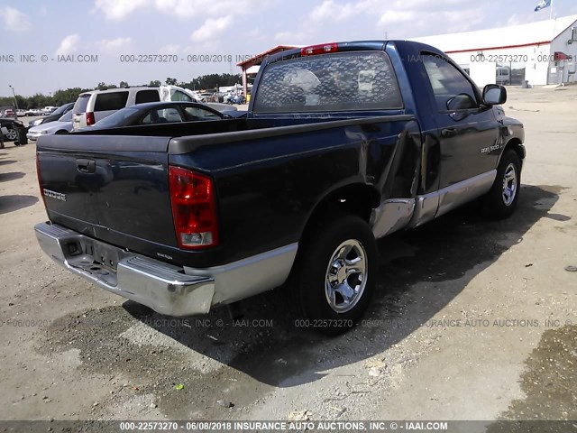 1D7HA16K23J661483 - 2003 DODGE RAM 1500 ST BLUE photo 4