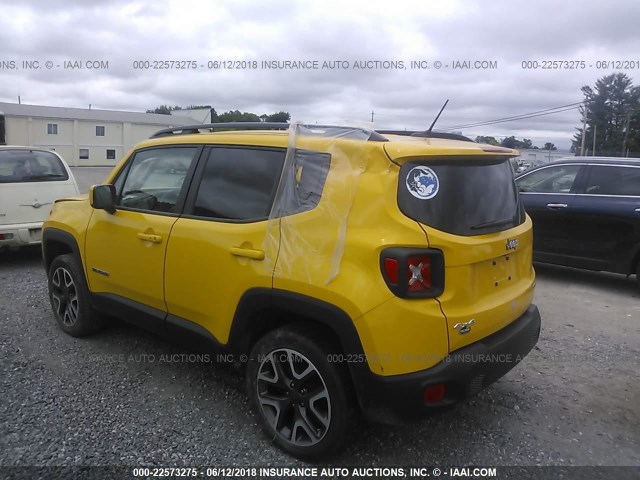 ZACCJBBT9FPC45492 - 2015 JEEP RENEGADE LATITUDE YELLOW photo 6