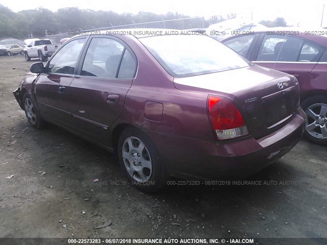 KMHDN45D12U395450 - 2002 HYUNDAI ELANTRA GLS/GT RED photo 3