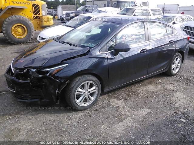 1G1BE5SM8G7271776 - 2016 CHEVROLET CRUZE LT Dark Blue photo 2